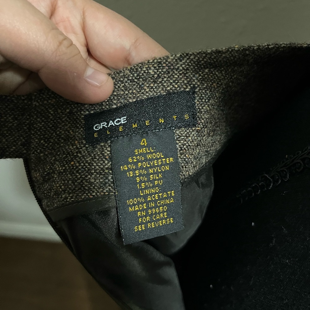 Grace Elements Dark Brown Wool Blend Jacket - image 7